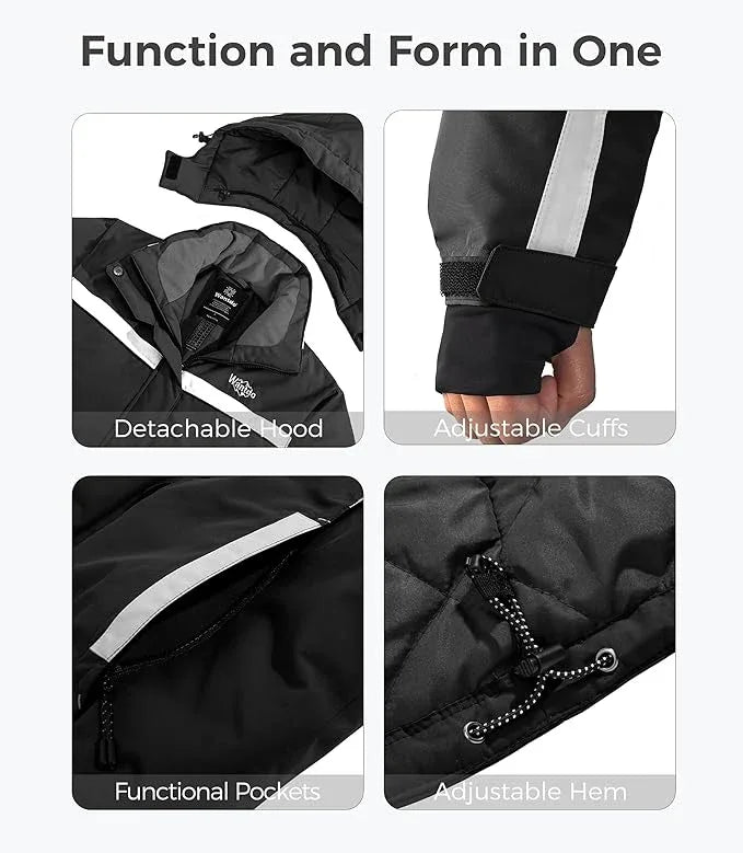 Wantdo Women's Waterproof Ski Jacket, Windproof Snowboarding, Size XL - Bobobiy