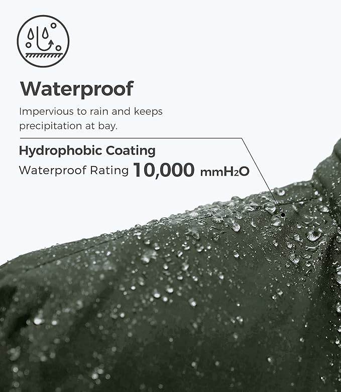 Womens Ski Jacket Waterproof Snowboarding Winter Coat Army Green XL Wantdo