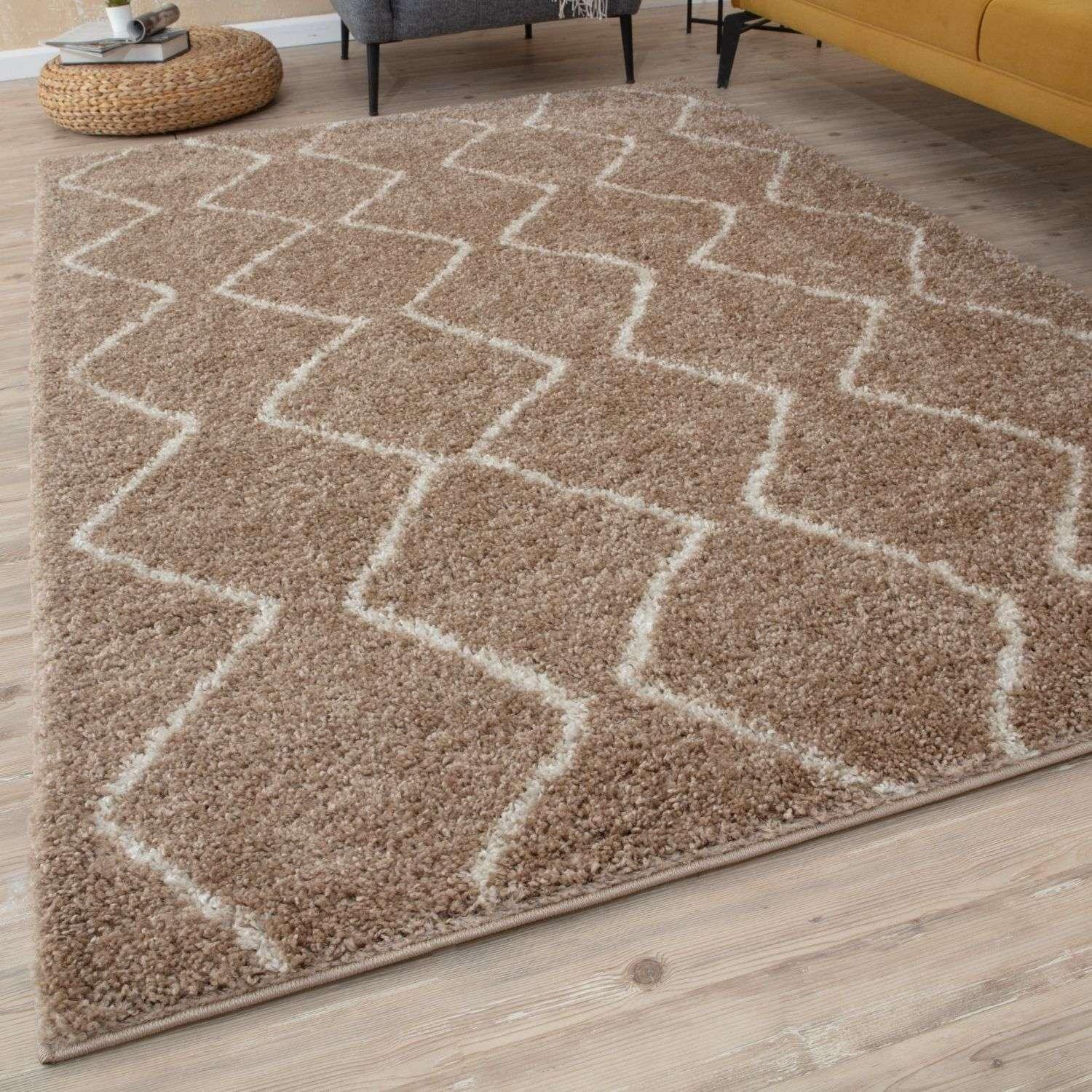 820MoroccanBeigeShaggyRug-11 - Bobobiy