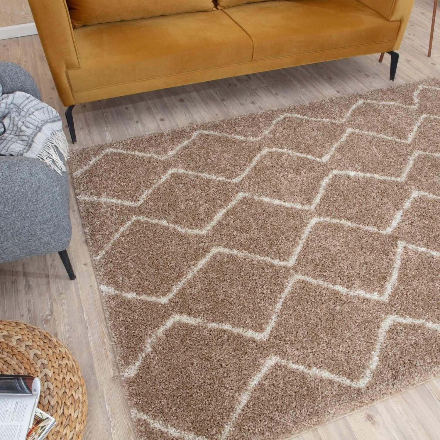 820MoroccanBeigeShaggyRug-12 - Bobobiy