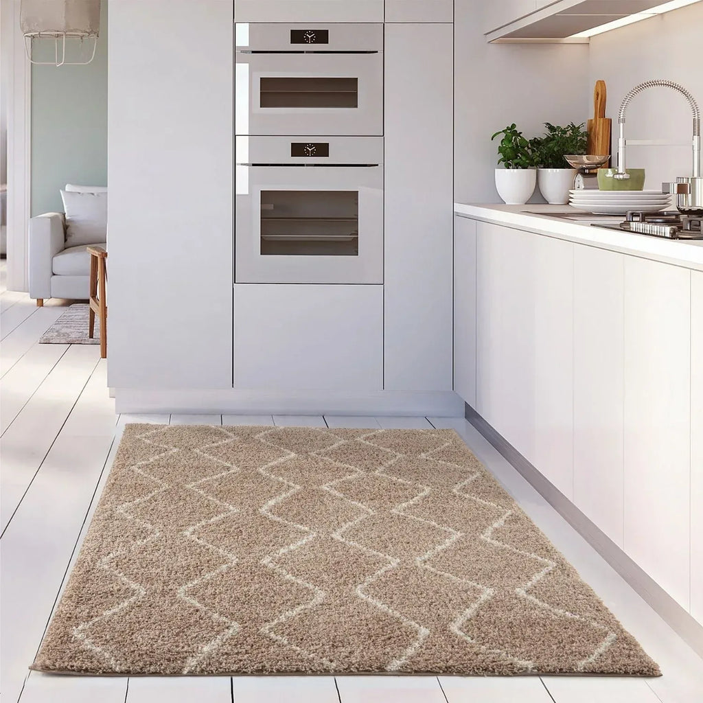 820MoroccanBeigeShaggyRug-14 - Bobobiy
