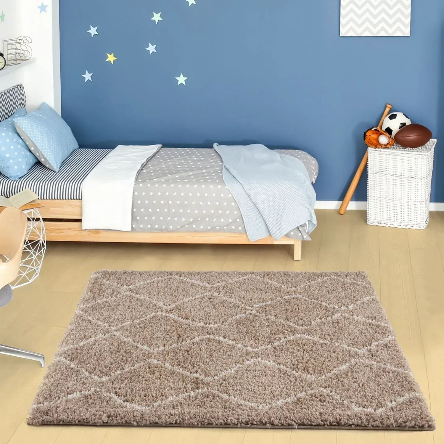 820MoroccanBeigeShaggyRug-16 - Bobobiy