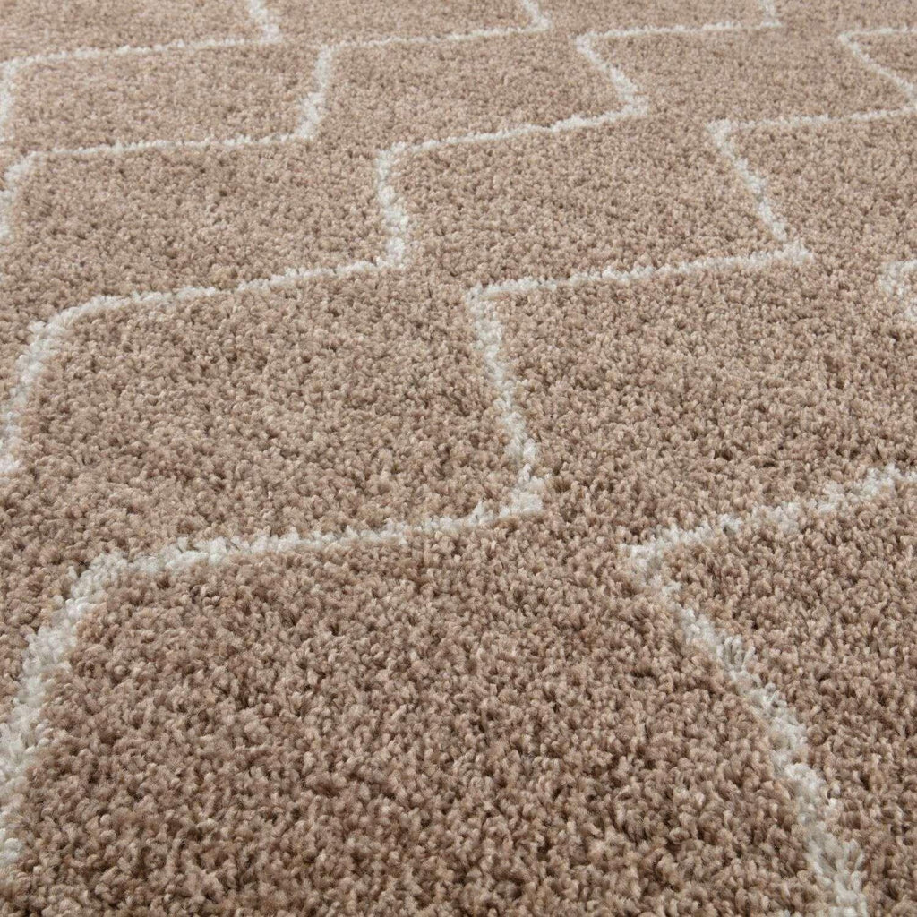 820MoroccanBeigeShaggyRug-5 - Bobobiy
