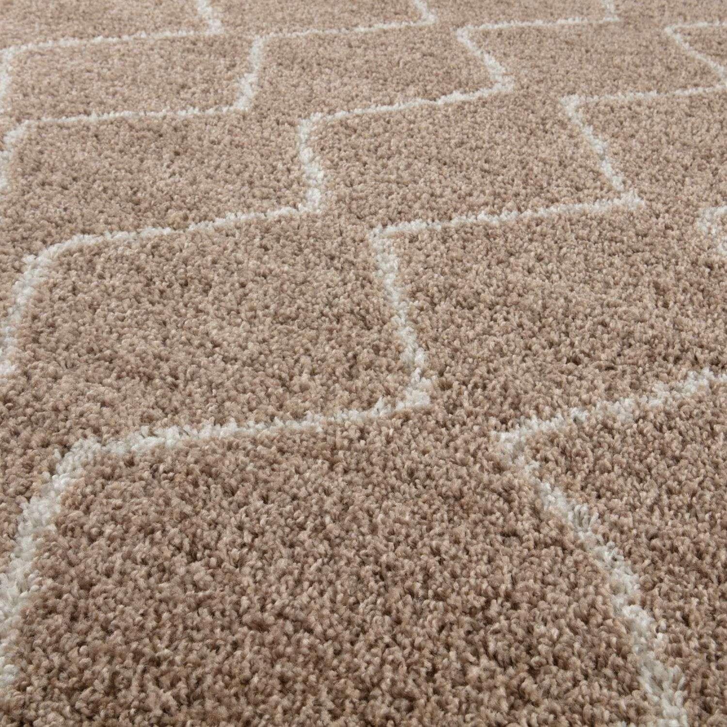 820MoroccanBeigeShaggyRug-5 - Bobobiy