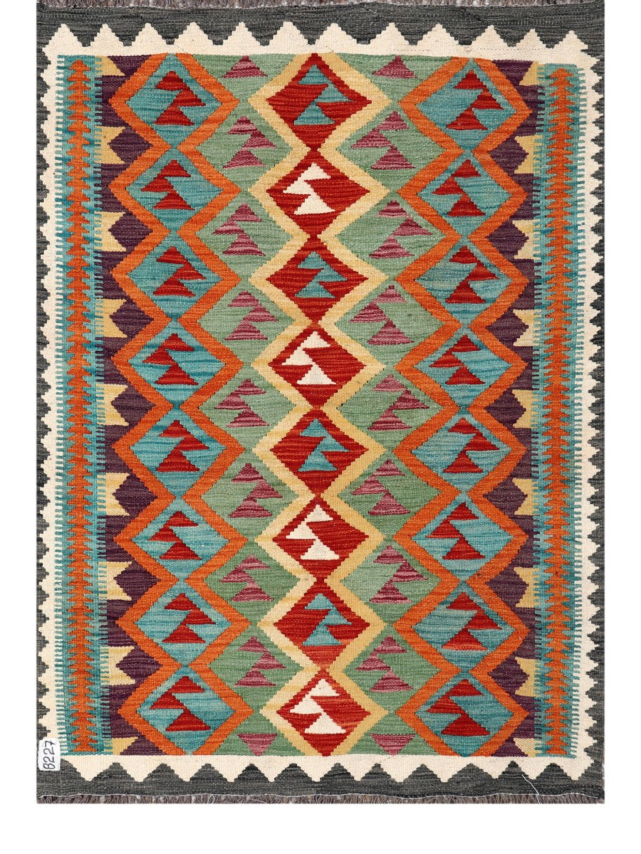 Maimana Afghanistan Kilim Rug - 141 x99 cm - Handmade