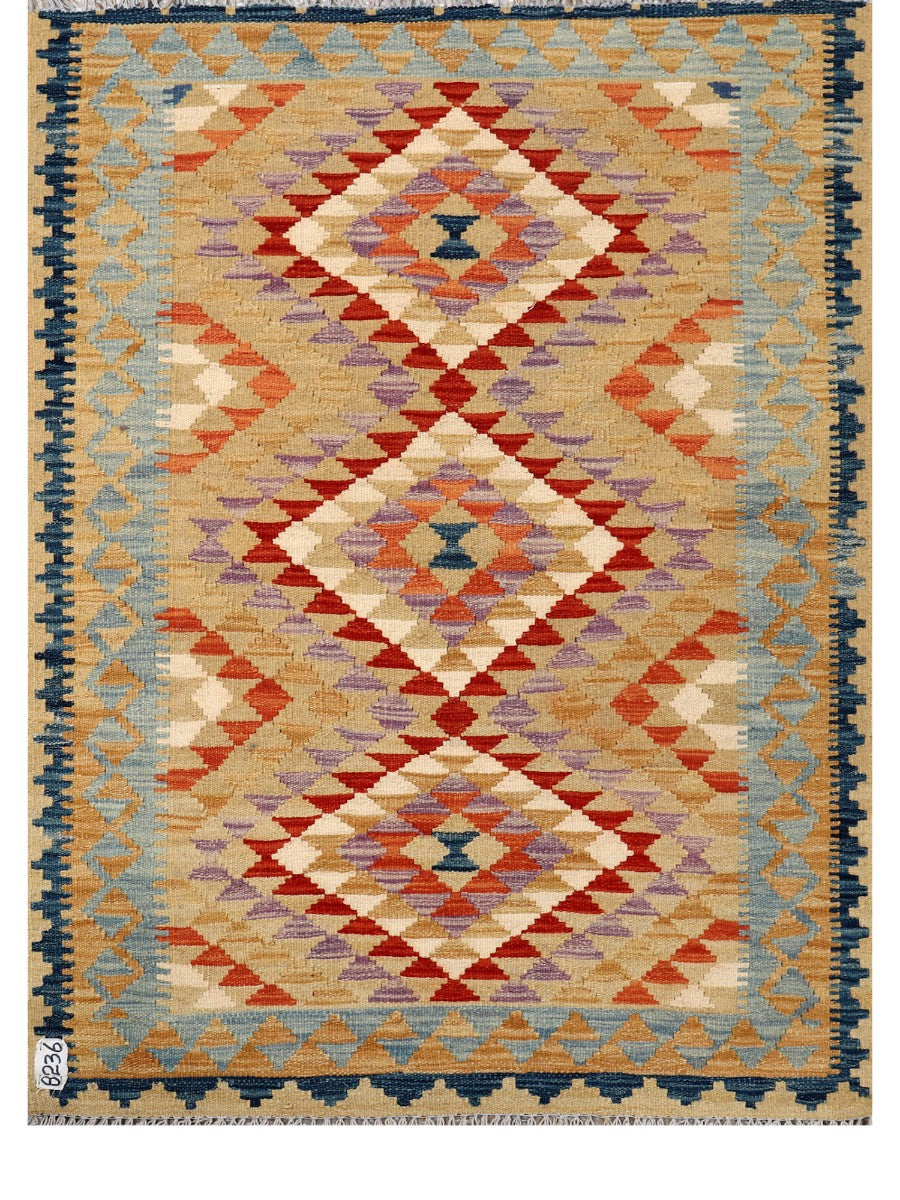Maimana Afghanistan Kilim Rug - 142 x106 cm - Handmade