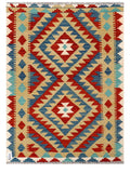 Maimana Afghanistan Kilim Rug - 128 x93 cm - Handmade