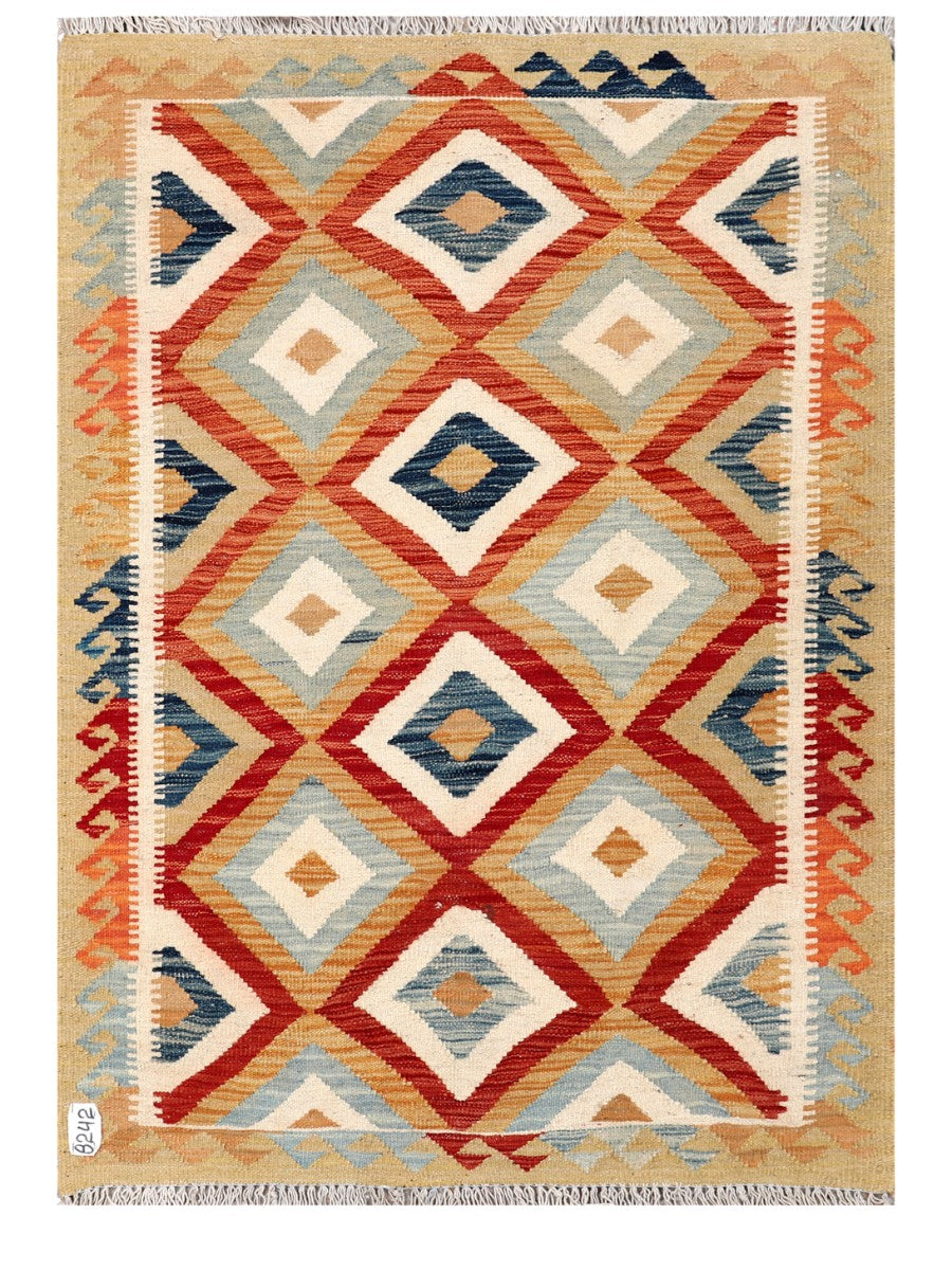 Maimana Afghanistan Kilim Rug - 139 x98 cm - Handmade