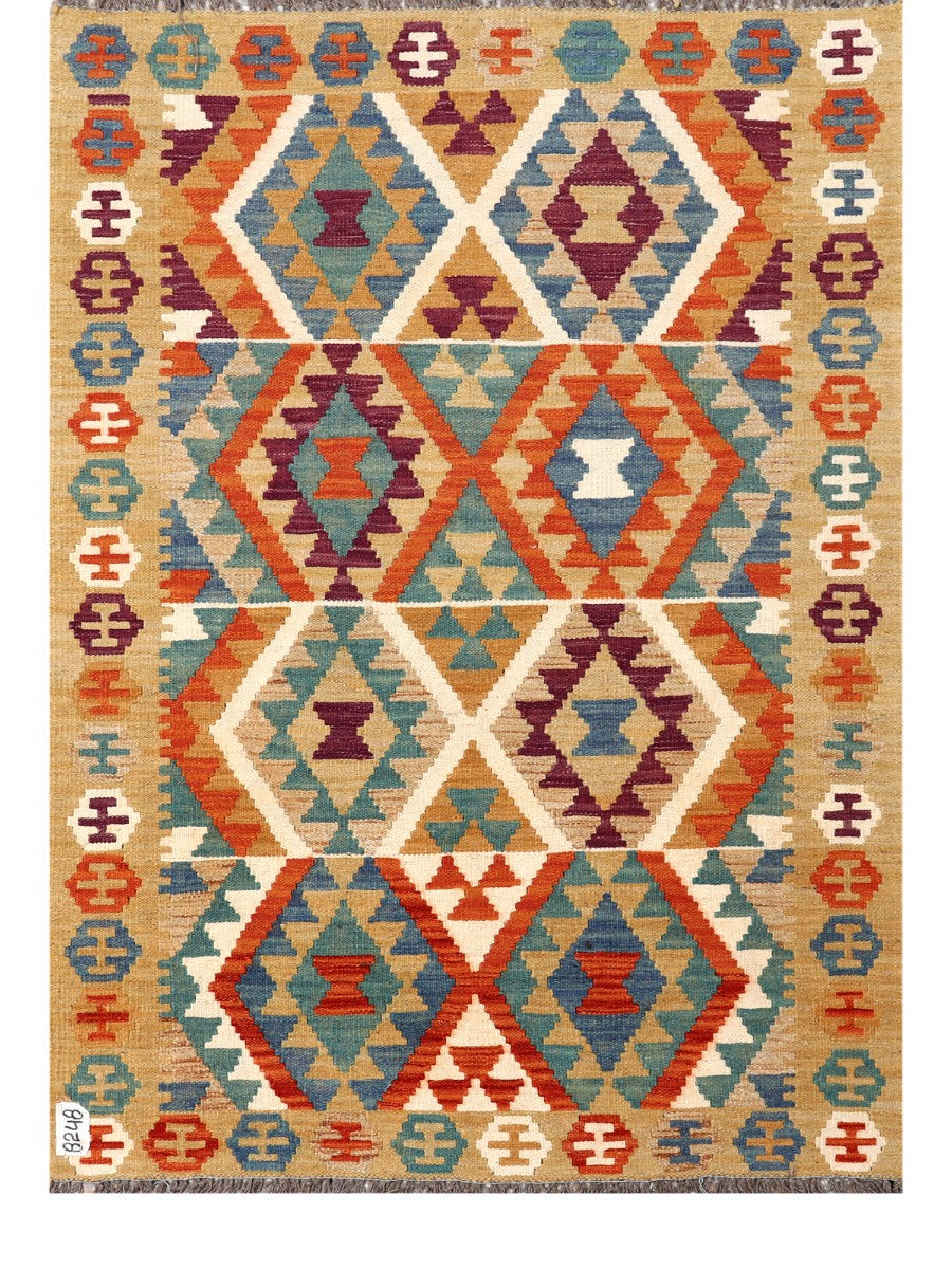 Maimana Afghanistan Kilim Rug - 142 x101 cm - Handmade
