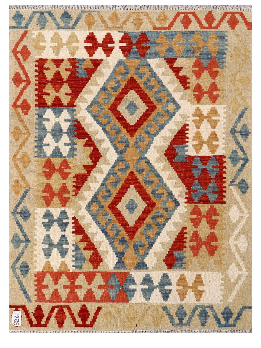 Maimana Afghanistan Kilim Rug - 135 x100 cm - Handmade