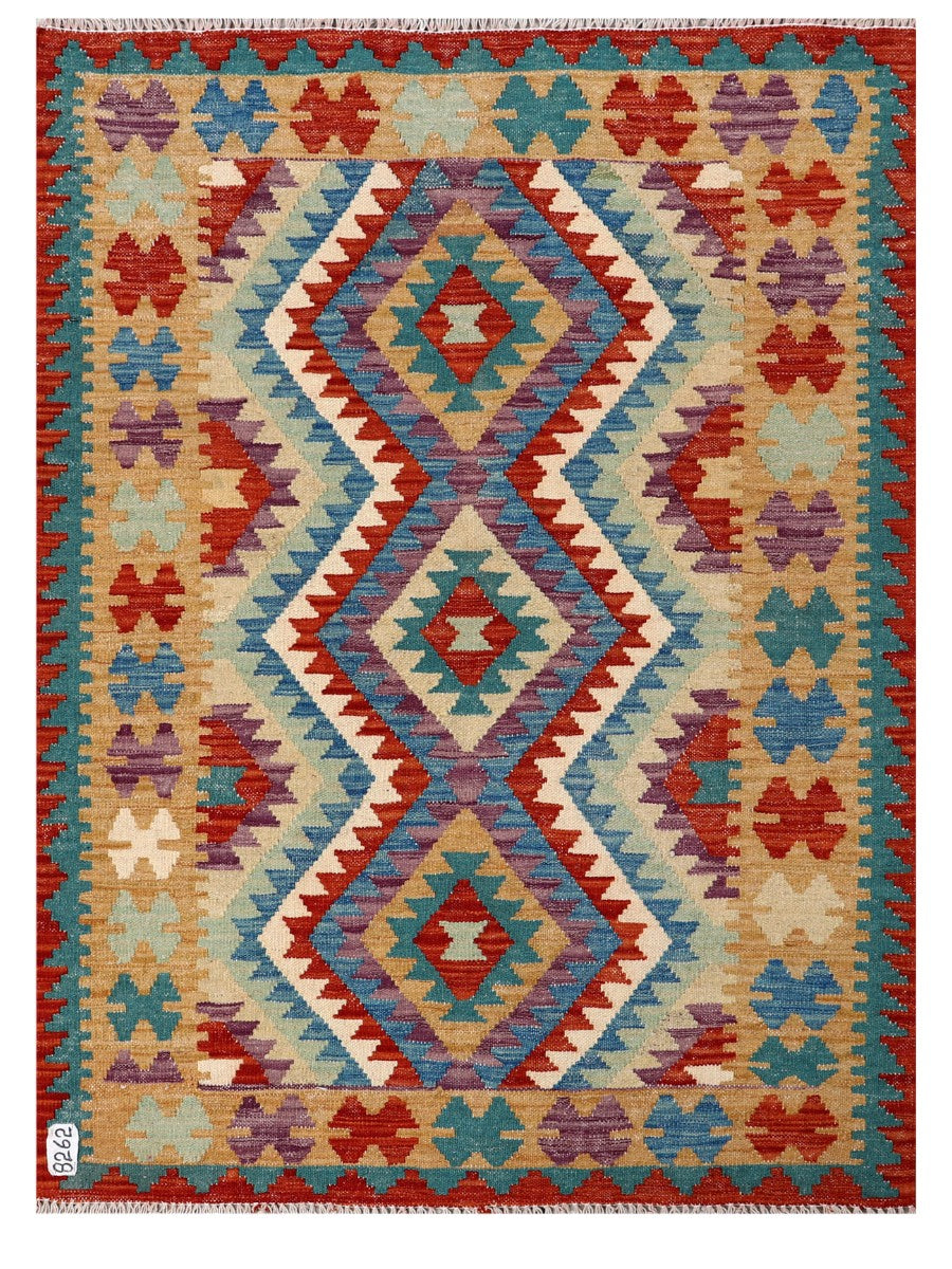 Maimana Afghanistan Kilim Rug - 144 x106 cm - Handmade
