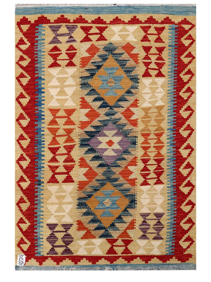 Maimana Afghanistan Kilim Rug - 138 x94 cm - Handmade