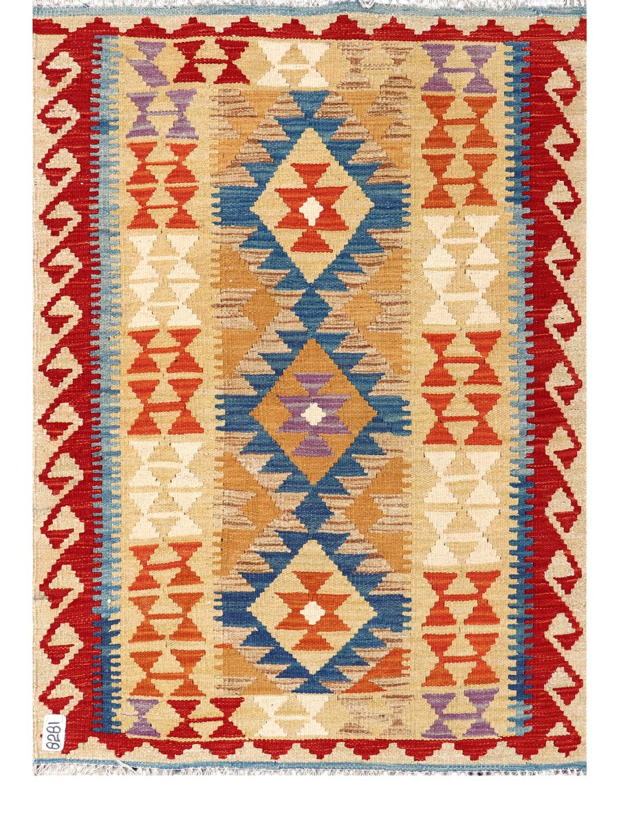 Maimana Afghanistan Kilim Rug - 138 x98 cm - Handmade