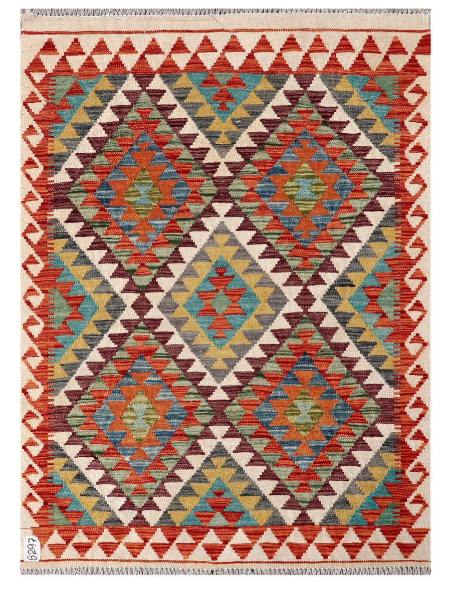 Maimana Afghanistan Kilim Rug - 138 x100 cm - Handmade
