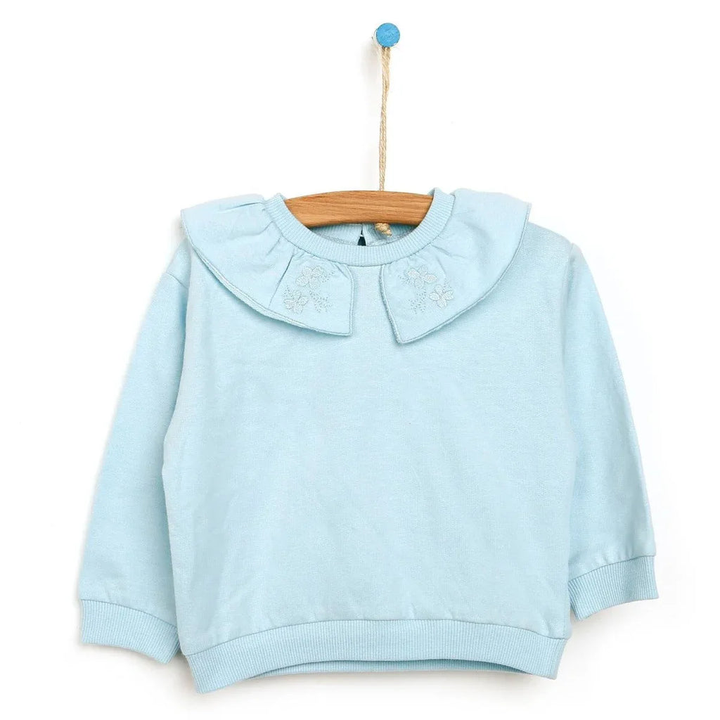 Tuffy Sweatshirt Collared - Footless Bottom - Light Blue - Bobobiy