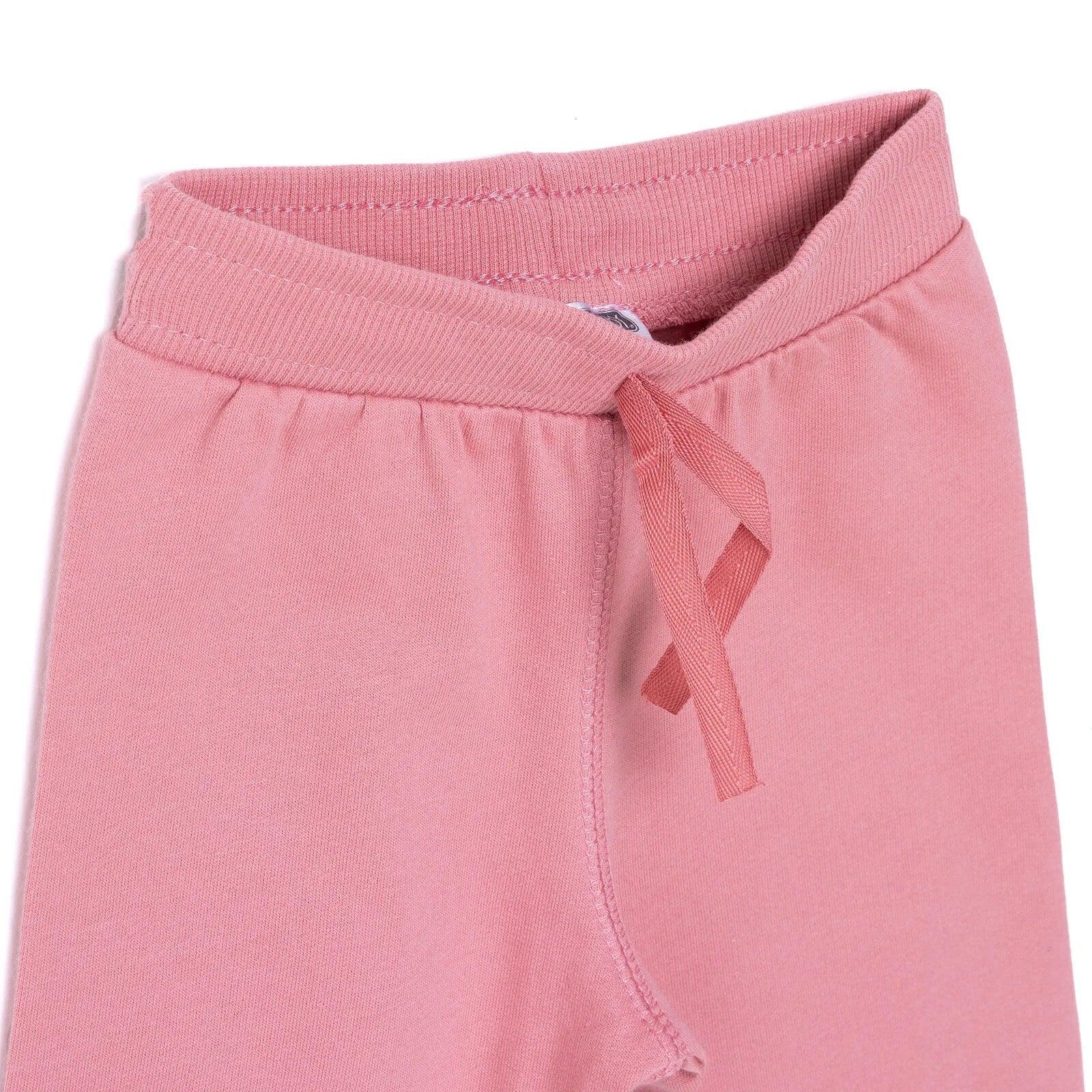 HelloBaby Basic Girl Low Raised Joggers - Light Rose - Bobobiy