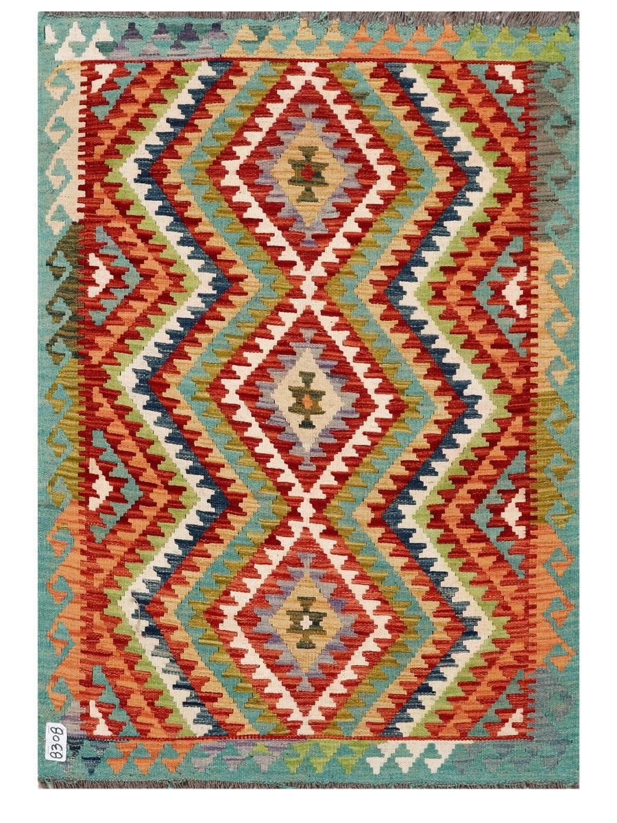 Maimana Afghanistan Kilim Rug - 142 x99 cm - Handmade