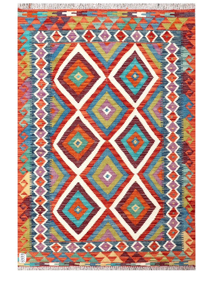 Maimana Afghanistan Kilim Rug - 153 x104 cm - Handmade