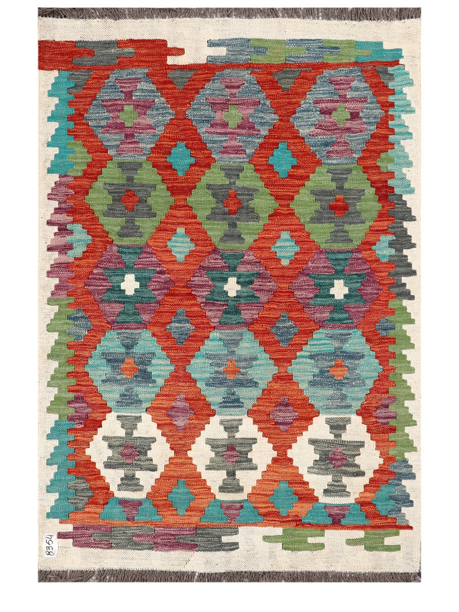 Maimana Afghanistan Kilim Rug - 146 x99 cm - Handmade
