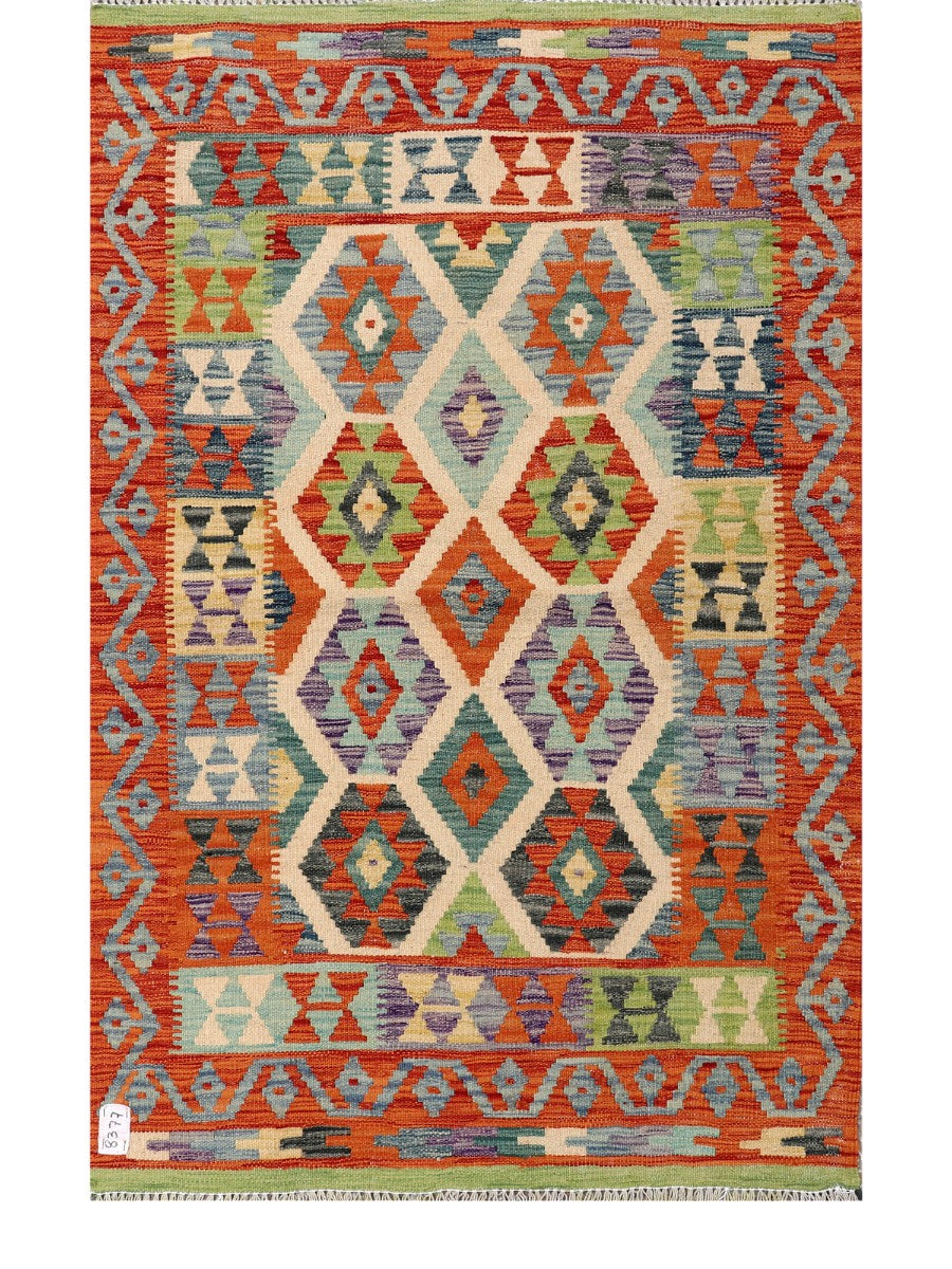 Maimana Afghanistan Kilim Rug - 149 x96 cm - Handmade