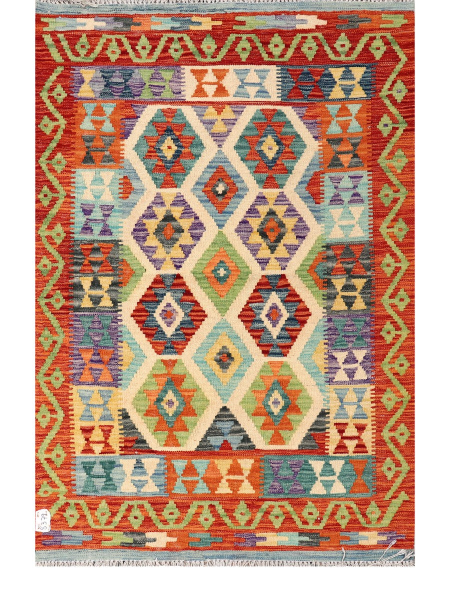 Maimana Afghanistan Kilim Rug - 153 x102 cm - Handmade