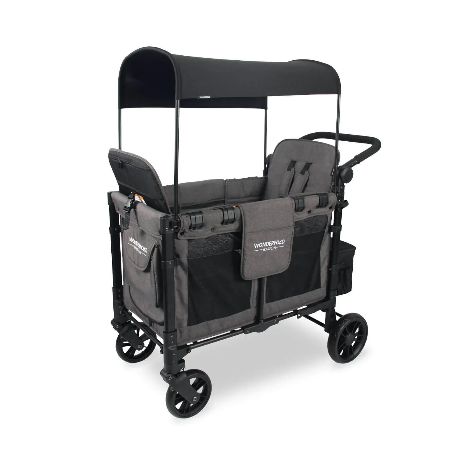 Wonderfold W2 Elite Double Stroller Wagon - Charcoal Grey