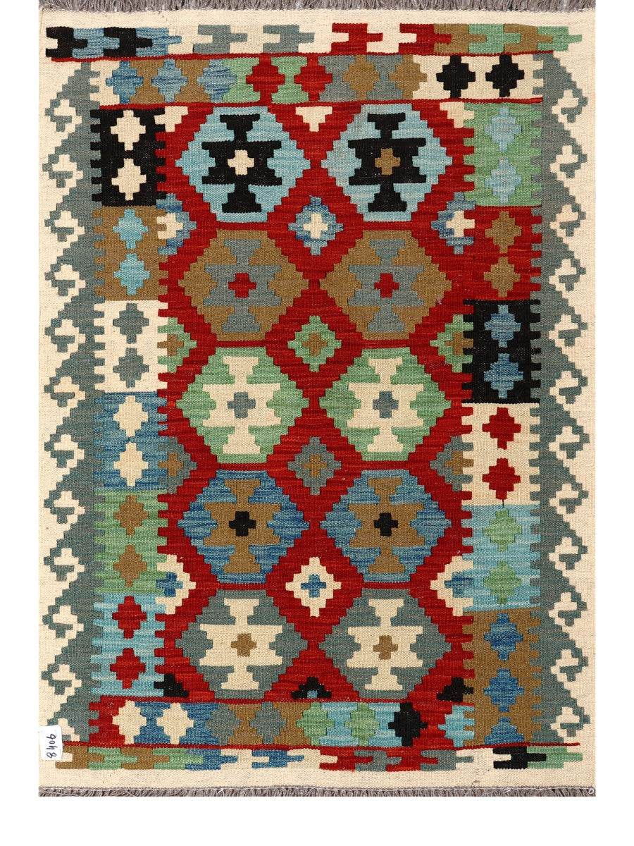 Maimana Afghanistan Kilim Rug - 145 x101 cm - Handmade