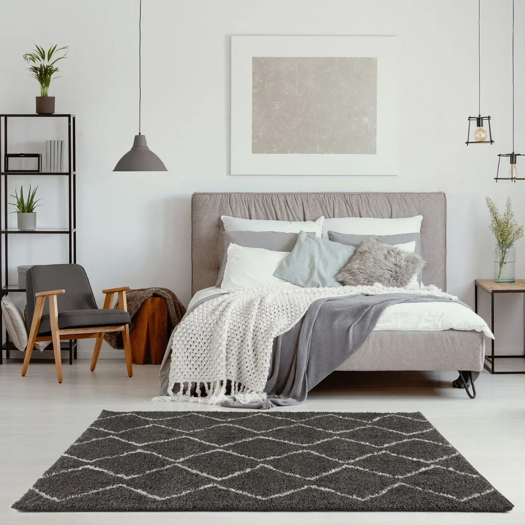 840MoroccanDarkGreyShaggyRug-10 - Bobobiy
