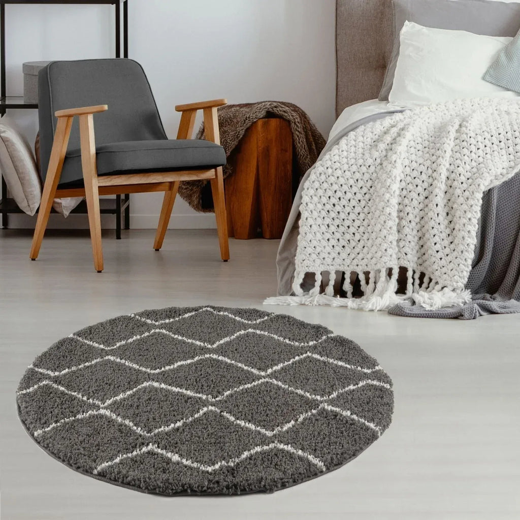 840MoroccanDarkGreyShaggyRug-16 - Bobobiy