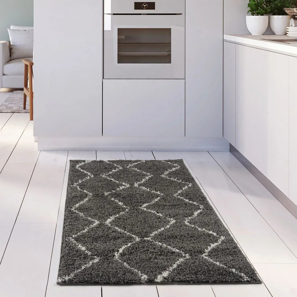 840MoroccanDarkGreyShaggyRug-24 - Bobobiy