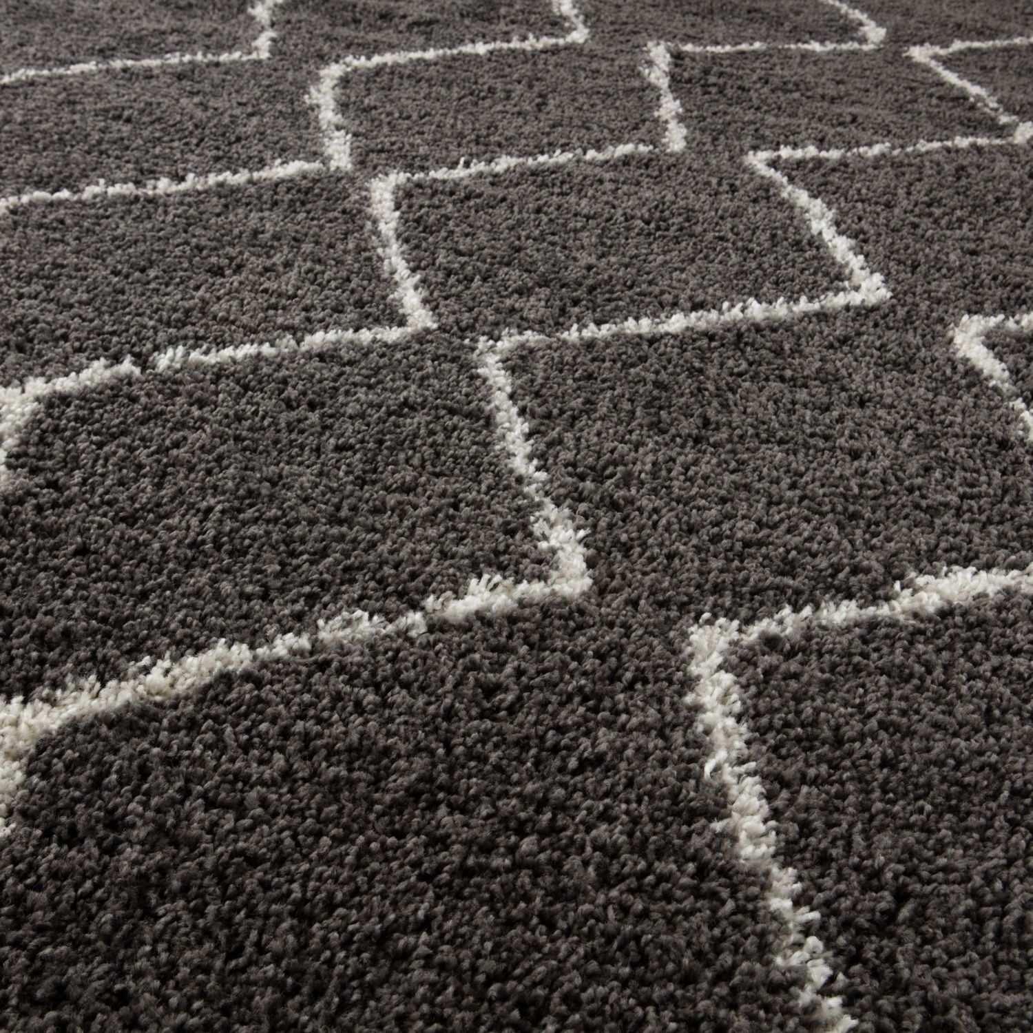 840MoroccanDarkGreyShaggyRug-5 - Bobobiy