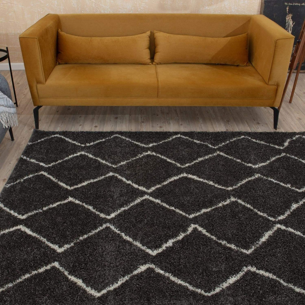 840MoroccanDarkGreyShaggyRug-9 - Bobobiy