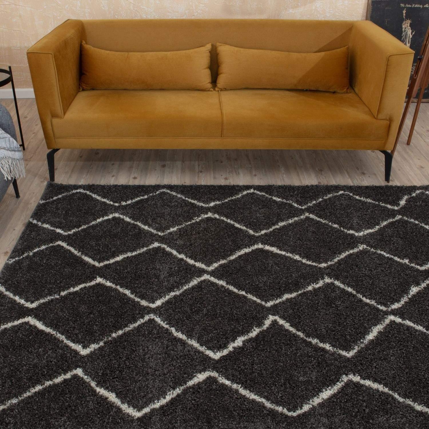840MoroccanDarkGreyShaggyRug-9 - Bobobiy