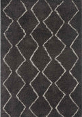 840MoroccanDarkGreyShaggyRug - Bobobiy