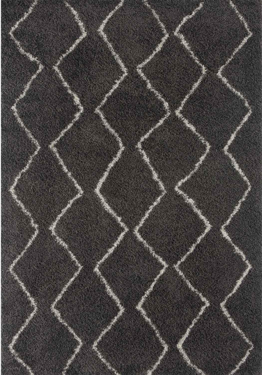 840MoroccanDarkGreyShaggyRug - Bobobiy