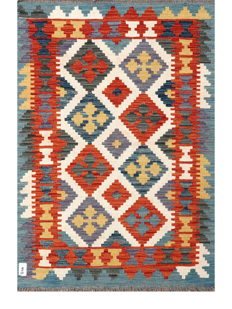 Maimana Afghanistan Kilim Rug - 147 x99 cm - Handmade