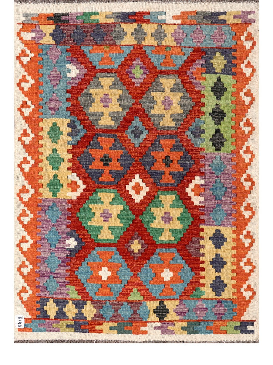 Maimana Afghanistan Kilim Rug - 149 x106 cm - Handmade