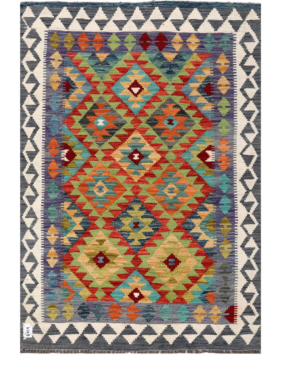 Maimana Afghanistan Kilim Rug - 149 x101 cm - Handmade