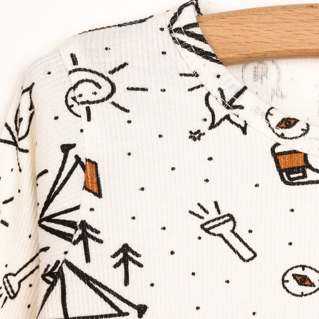 HelloBaby  Baby Boy Long Sleeve Pyjamas - Ecru