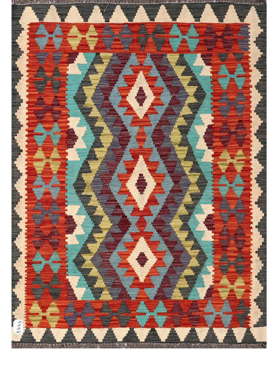 Maimana Afghanistan Kilim Rug - 144 x105 cm - Handmade