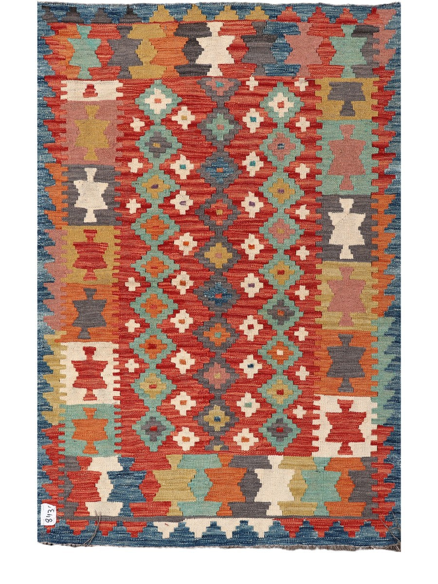 Maimana Afghanistan Kilim Rug - 151 x99 cm - Handmade
