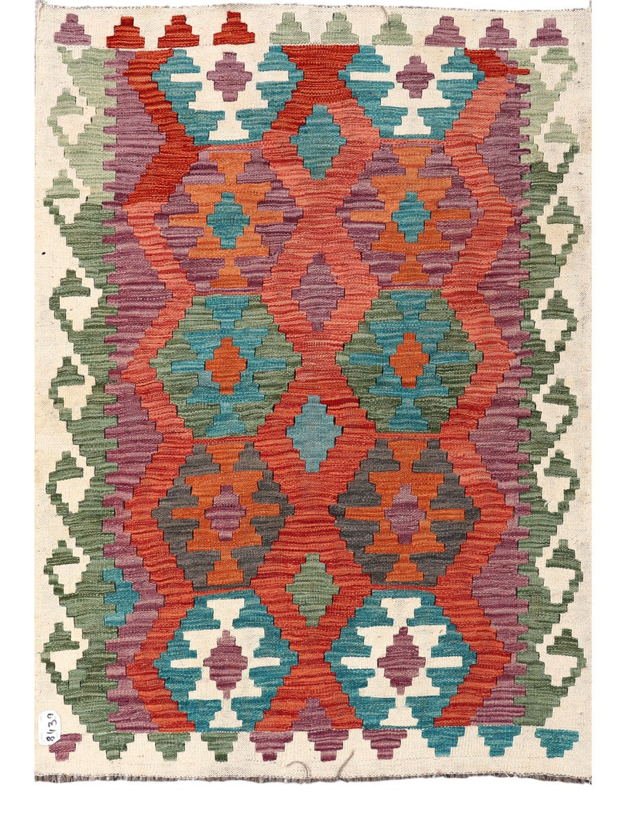 Maimana Afghanistan Kilim Rug - 143 x101 cm - Handmade