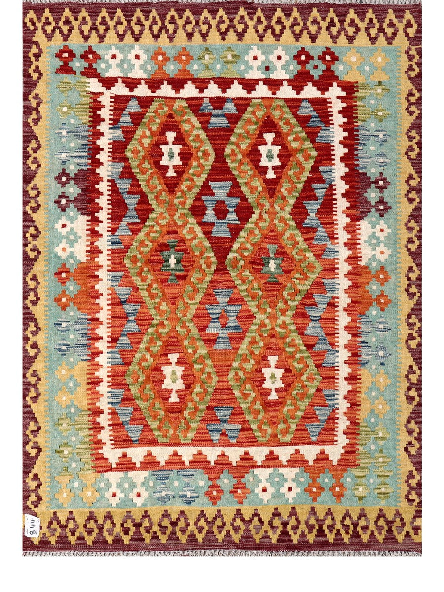 Maimana Afghanistan Kilim Rug - 143 x102 cm - Handmade