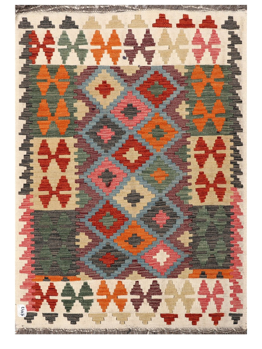 Maimana Afghanistan Kilim Rug - 145 x102 cm - Handmade