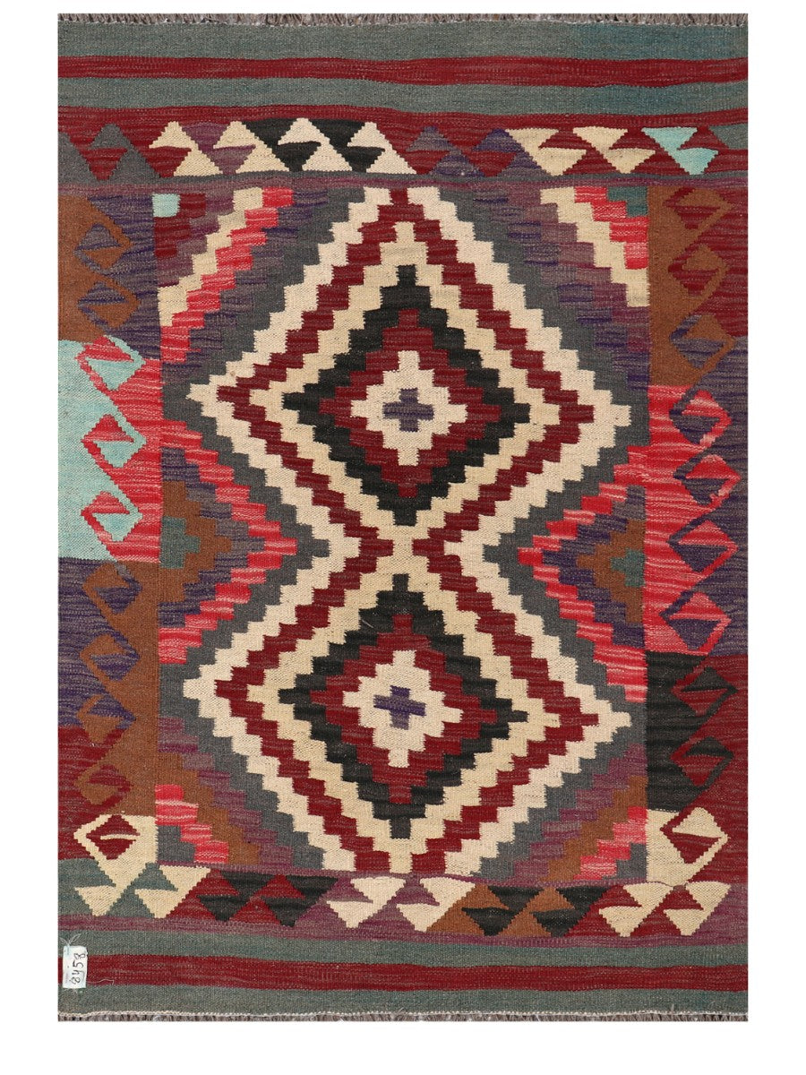 Maimana Afghanistan Kilim Rug - 146 x104 cm - Handmade