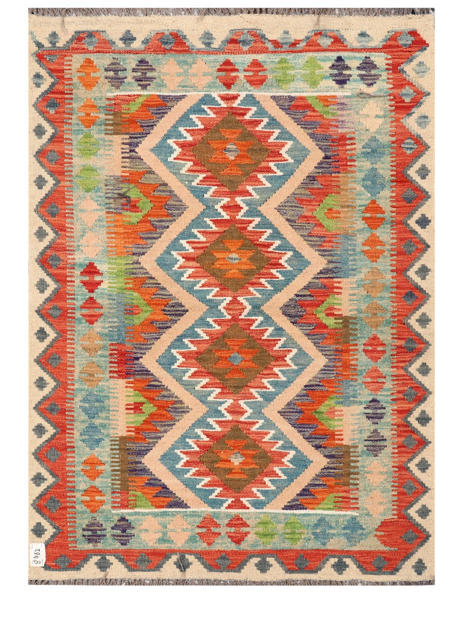 Maimana Afghanistan Kilim Rug - 145 x102 cm - Handmade