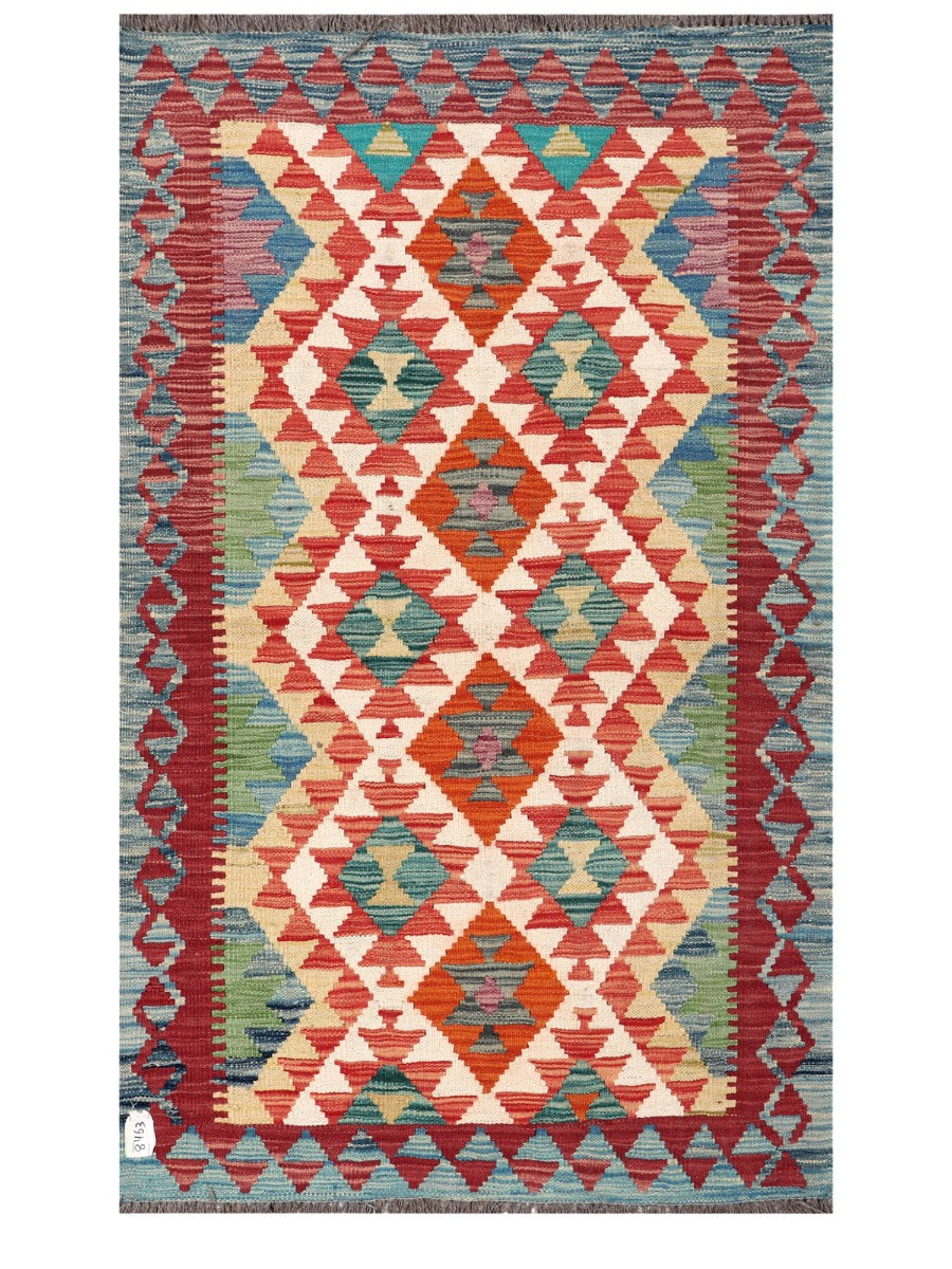 Maimana Afghanistan Kilim Rug - 158 x94 cm - Handmade