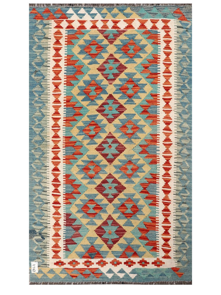 Maimana Afghanistan Kilim Rug - 155 x90 cm - Handmade
