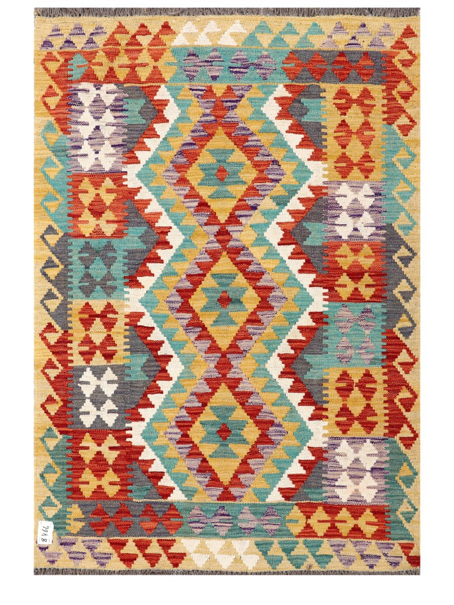 Maimana Afghanistan Kilim Rug - 144 x98 cm - Handmade