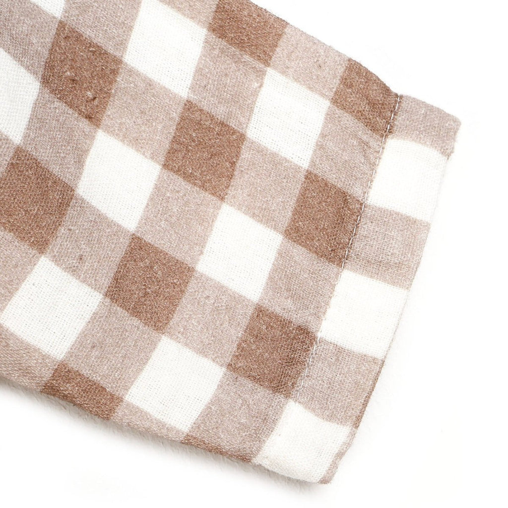 HelloBaby Newborn Muslin Overalls-Sweatshirt - Brown